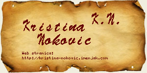 Kristina Noković vizit kartica